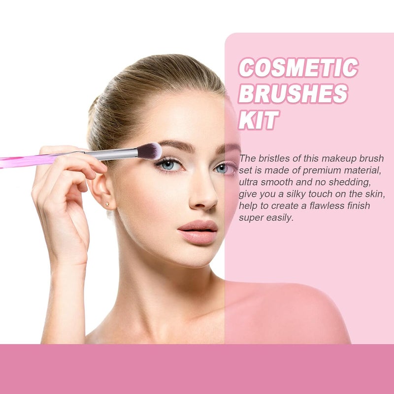 10Pcs Purple Makeup Brushes Set Soft Bristles For Beginners Professional Cosmetic Kit - Image 5